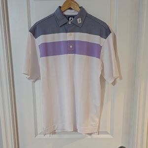 FootJoy Men's Gray and Lavender Polo Shirt
